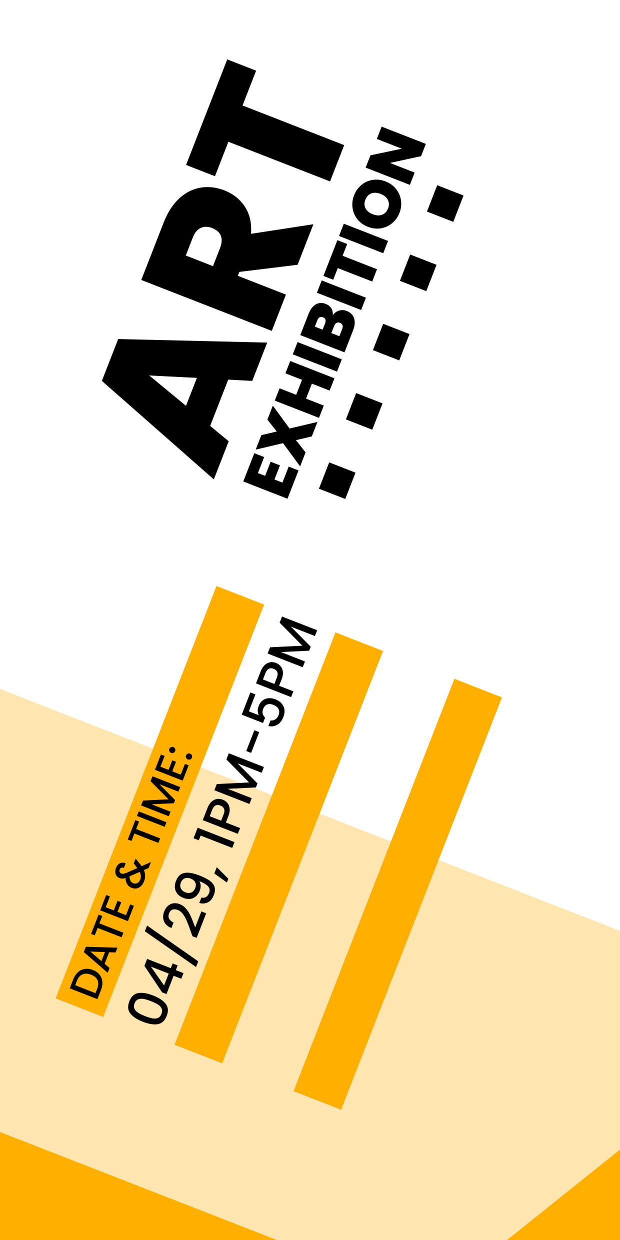 Art Exhibition Date and Time Sign Template | Square Signs