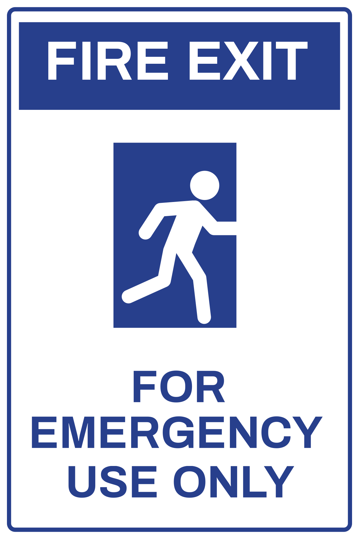 Fire Exit Emergency Use Only Safety Sign Template | Square Signs