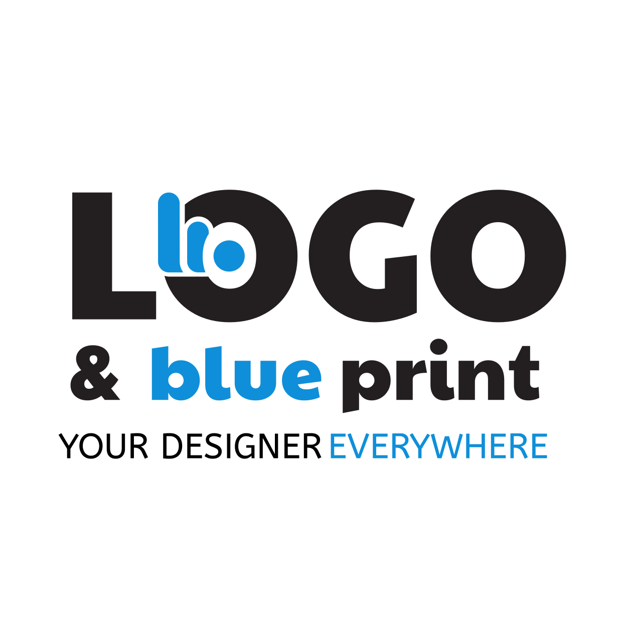 Logo and Placeholder Text on White Background Sign Template | Square Signs