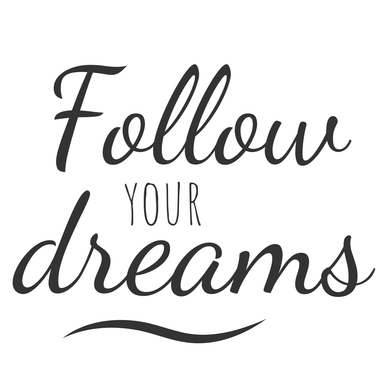 Follow Your Dreams Quote Inspirational Sign Template | Square Signs