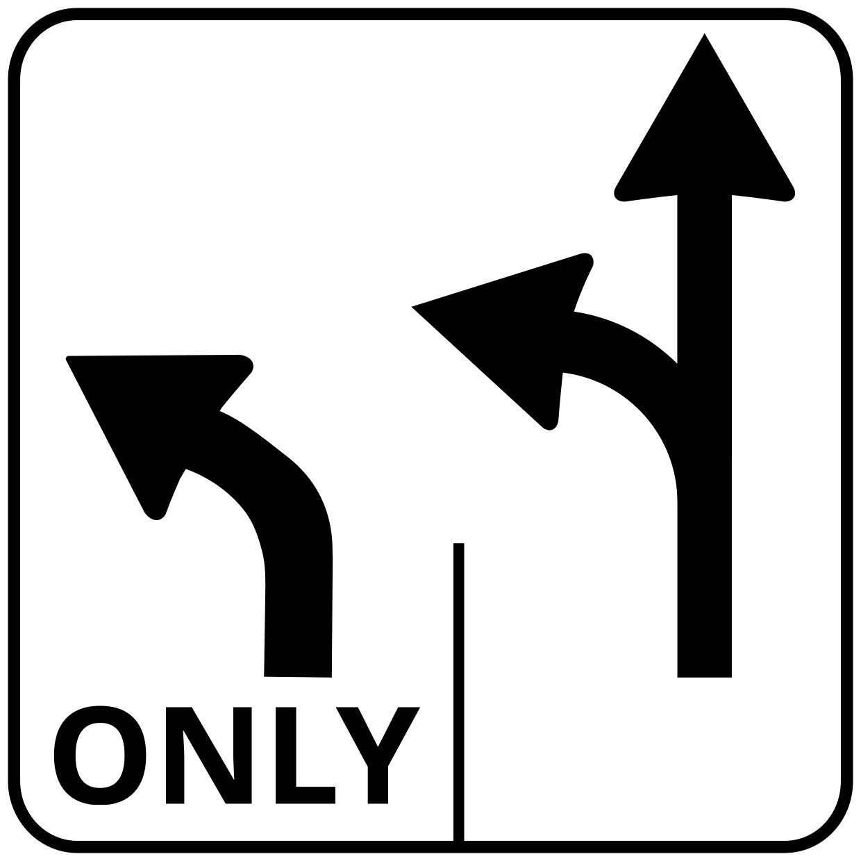 Advanced Intersection Control Regulatory Sign Template | Square Signs