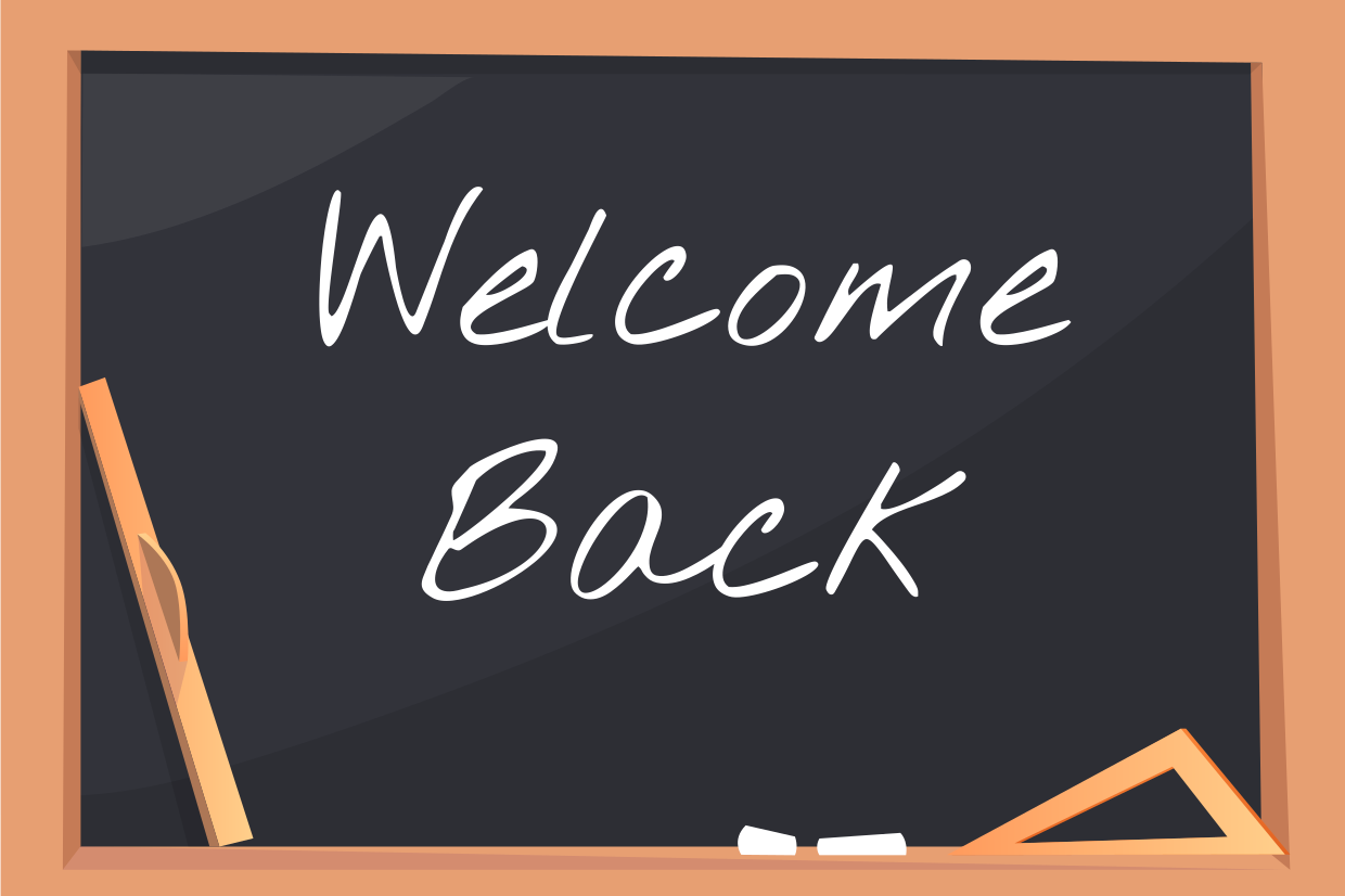 Chalk and Blackboard Welcome Back School Sign Template | Square Signs