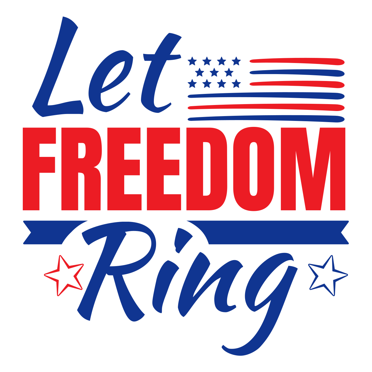 Independence Day Let Freedom Ring Quote Template | Square Signs