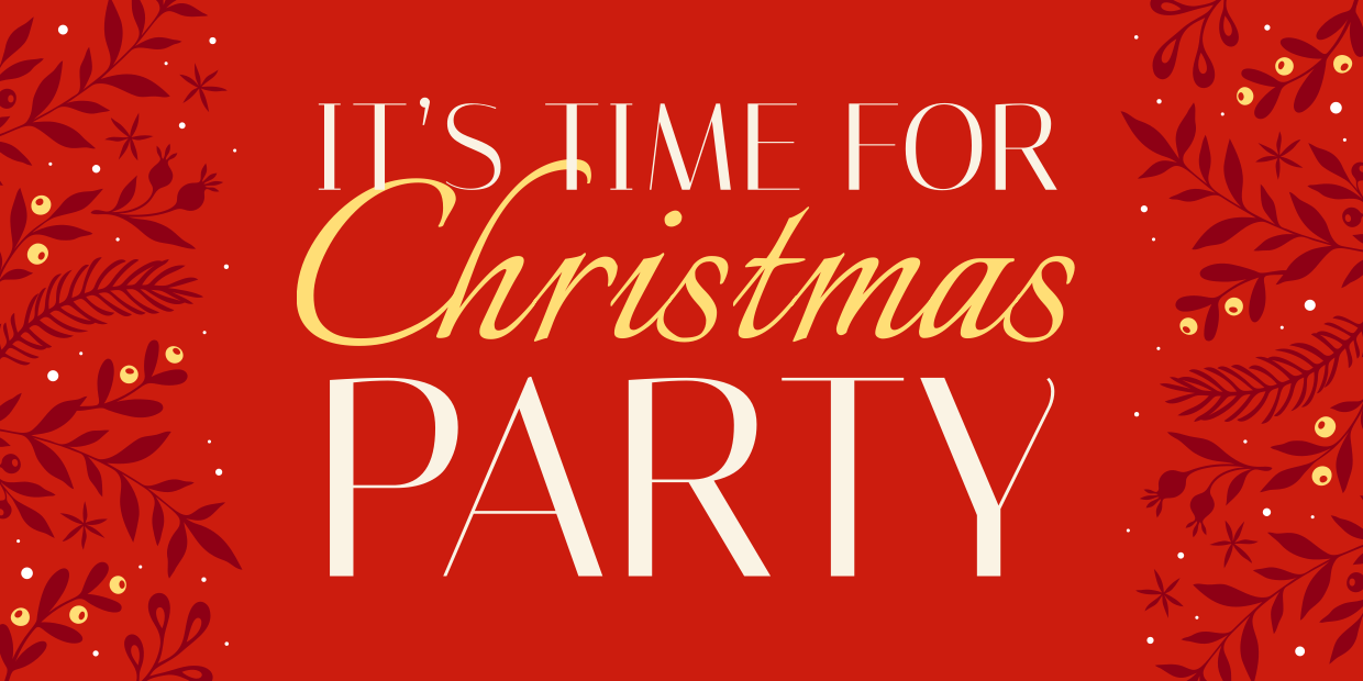 It's Time for Christmas Celebration Sign Template | Square Signs