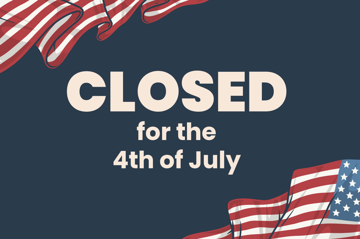 Festive July 4th Store Closure Sign Template | Square Signs
