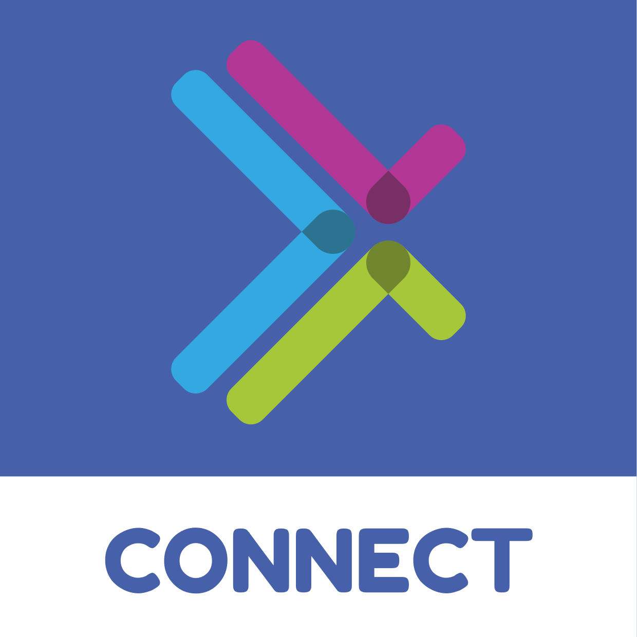 Colorful Business Logo Reading Connect Sign Template | Square Signs