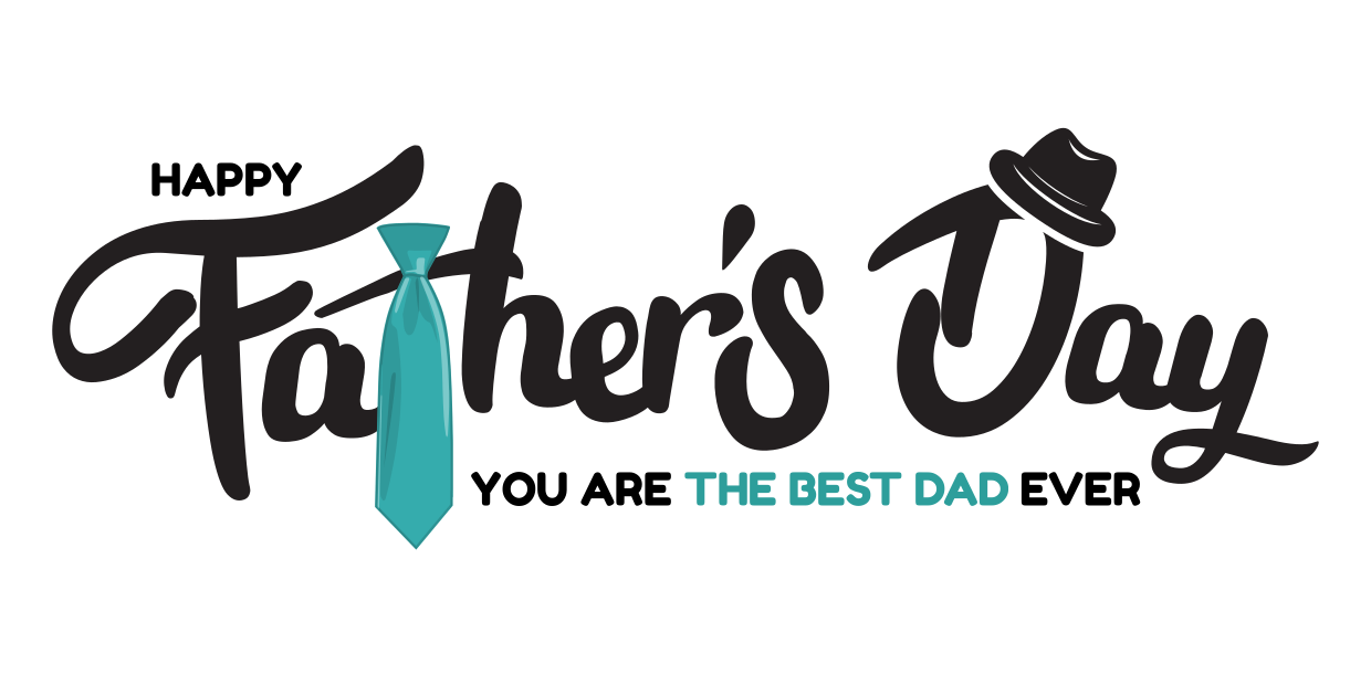 Father's Day Quote With a Tie and Hat Sign Template | Square Signs