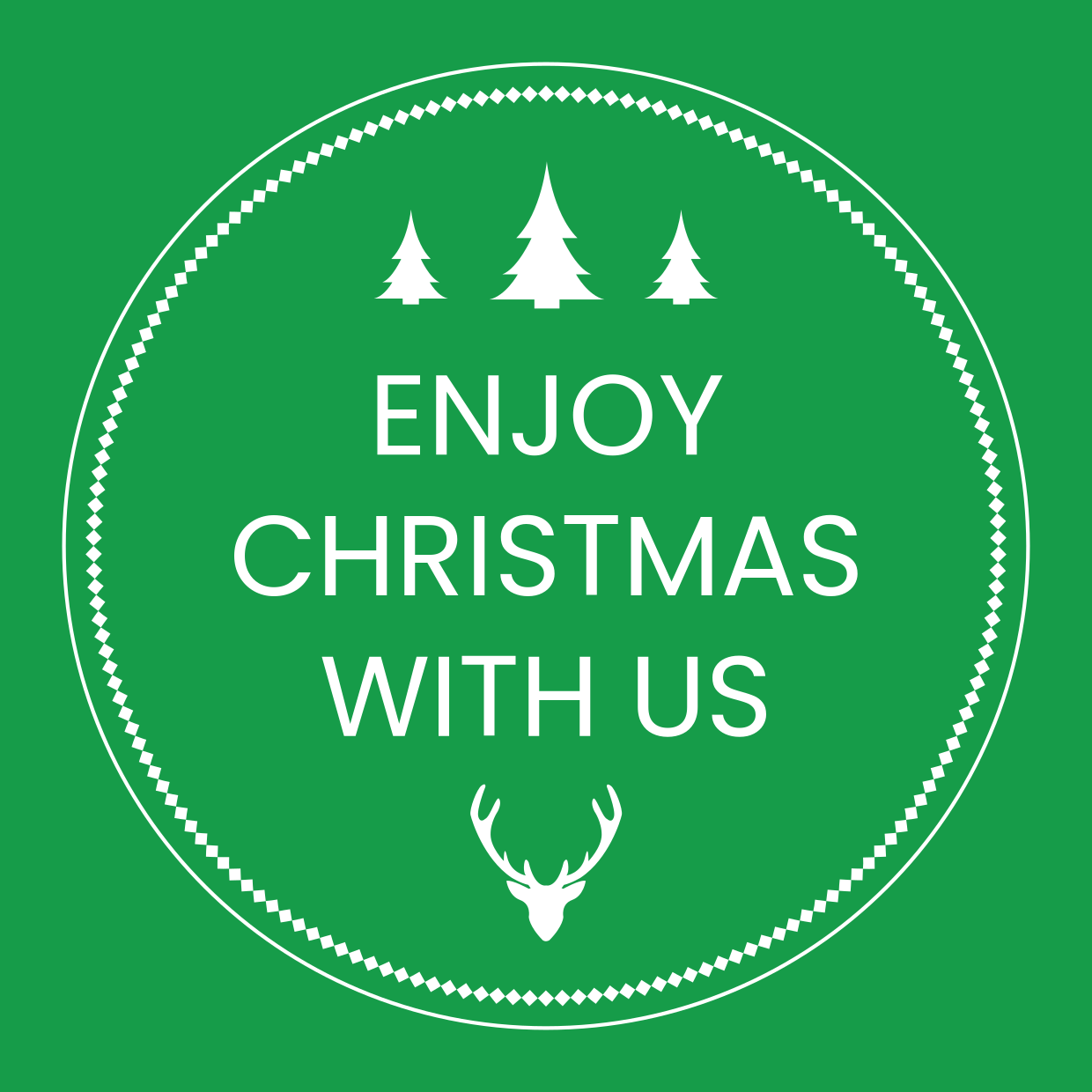 Customizable Christmas related sign template | Square Signs