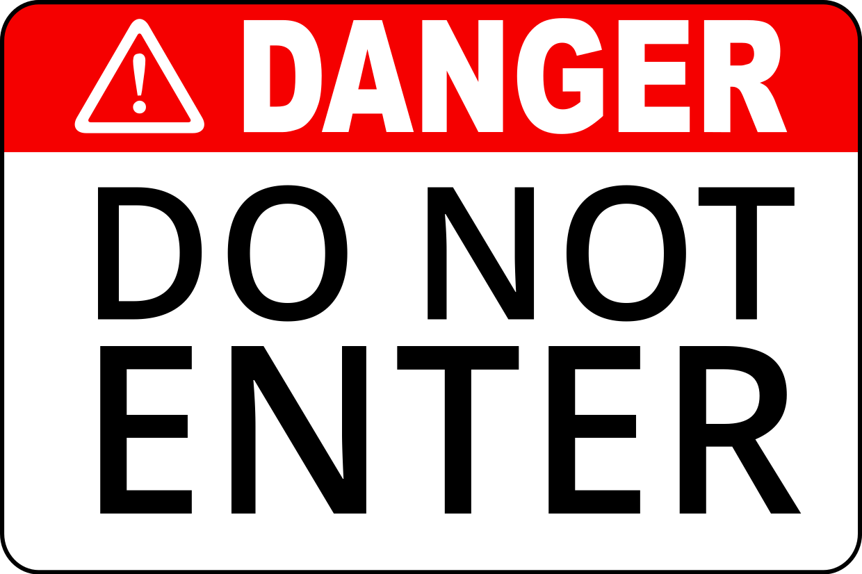 Warning Do Not Enter Danger Sign Template | Square Signs