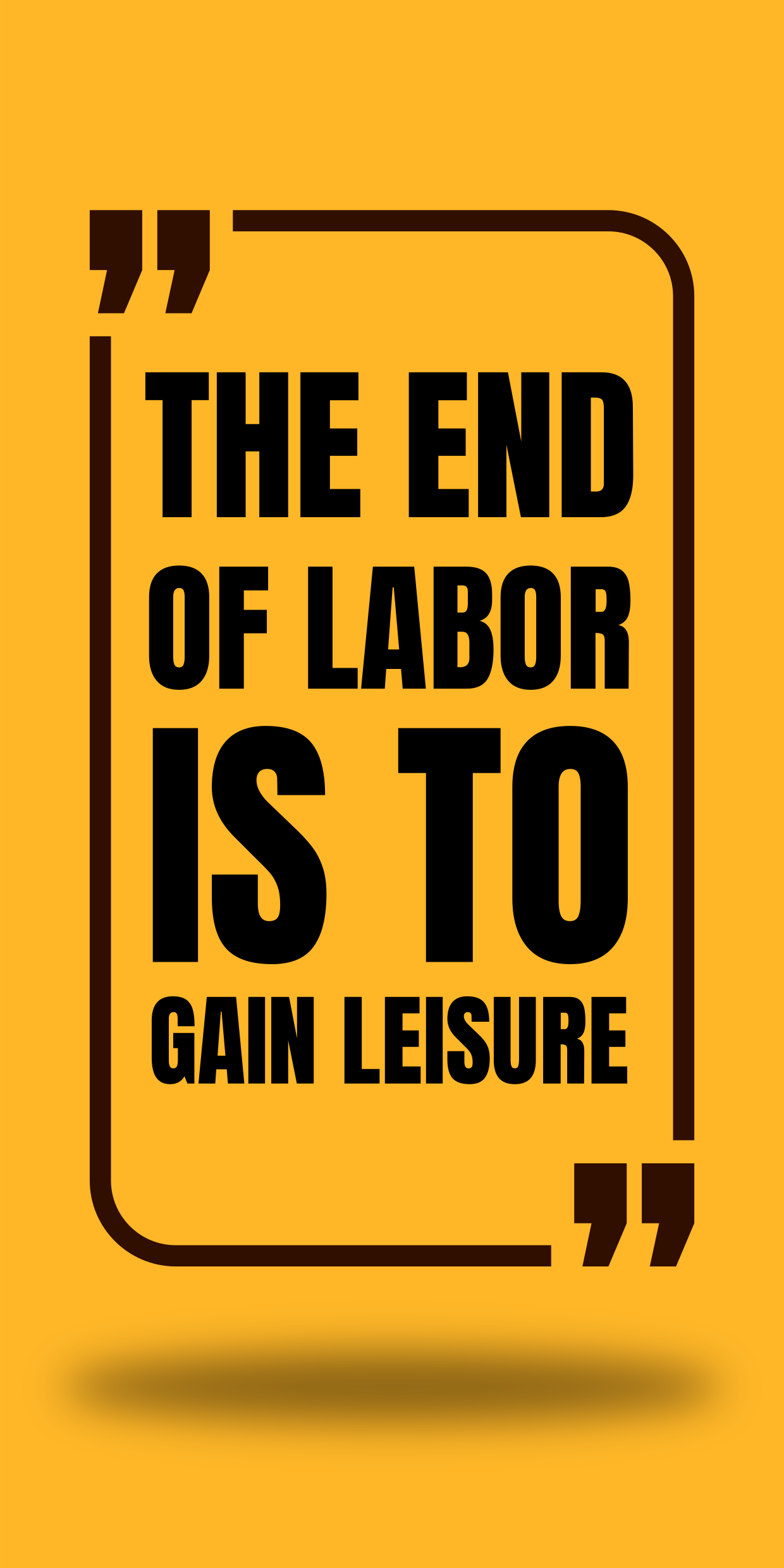 Black and Orange Labor Quote Sign Template | Square Signs