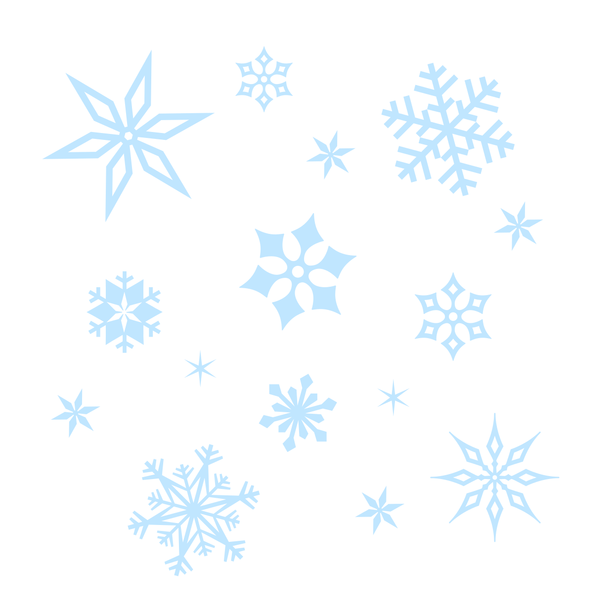 Unique Snowflake Patterns Collection Decorative Template | Square Signs