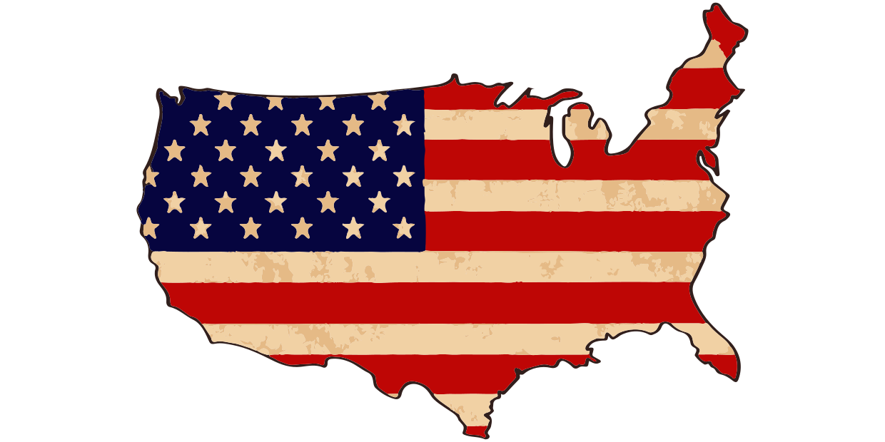 Map Shaped Flag of the United States - Flag Map Of United State %7C Us Country Map 