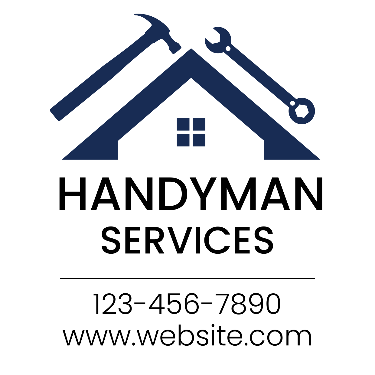 Handyman Services Logo Sign Template | Square Signs