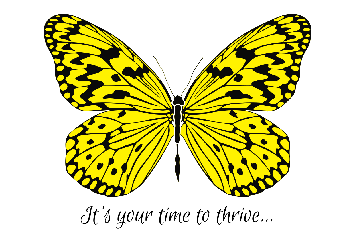 Black and Yellow Butterfly With a Quote Sign Template Square Signs