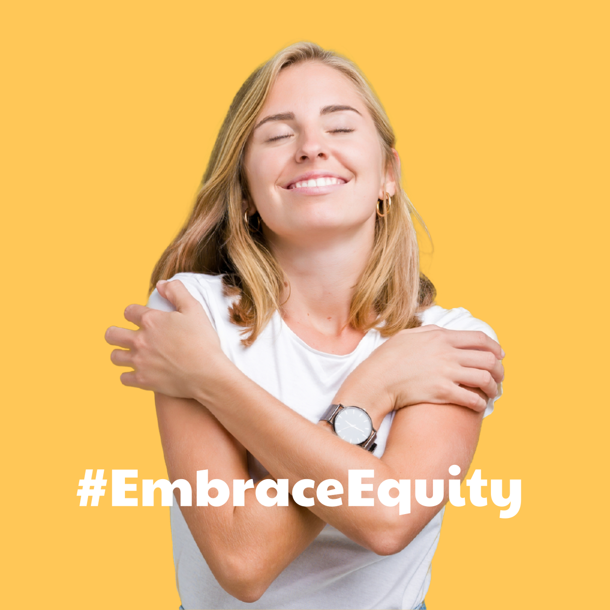 Smiling Girl Photograph With a Hashtag Sign Template | Square Signs