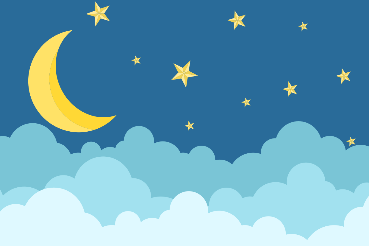 Celestial Dreams Yellow Moon and Stars Sign Template | Square Signs