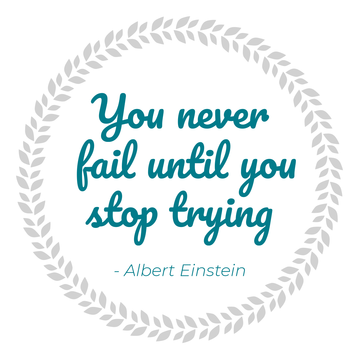 Albert Einstein Wisdom Quote in Blue Sign Template | Square Signs