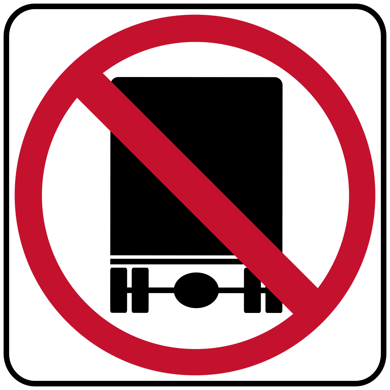 National Network Prohibited Truck Restriction Sign Template | Square Signs