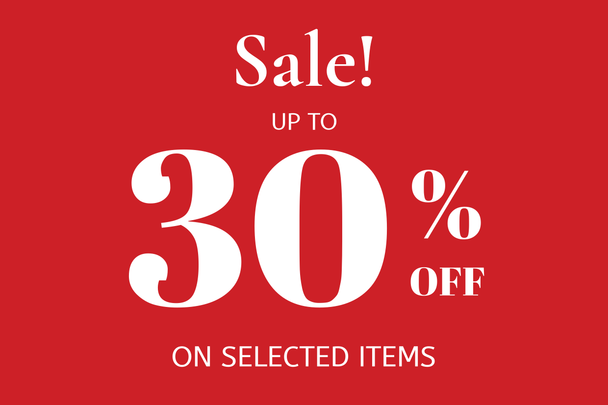 Red and White Sale on Selected Items Sign Template | Square Signs