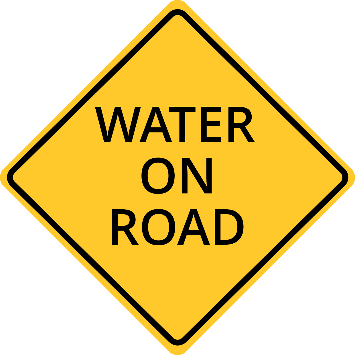 Water On Road Regulatory Warning Sign Template Square Signs verkehrsregeln-schweiz-f-hrerschein-online