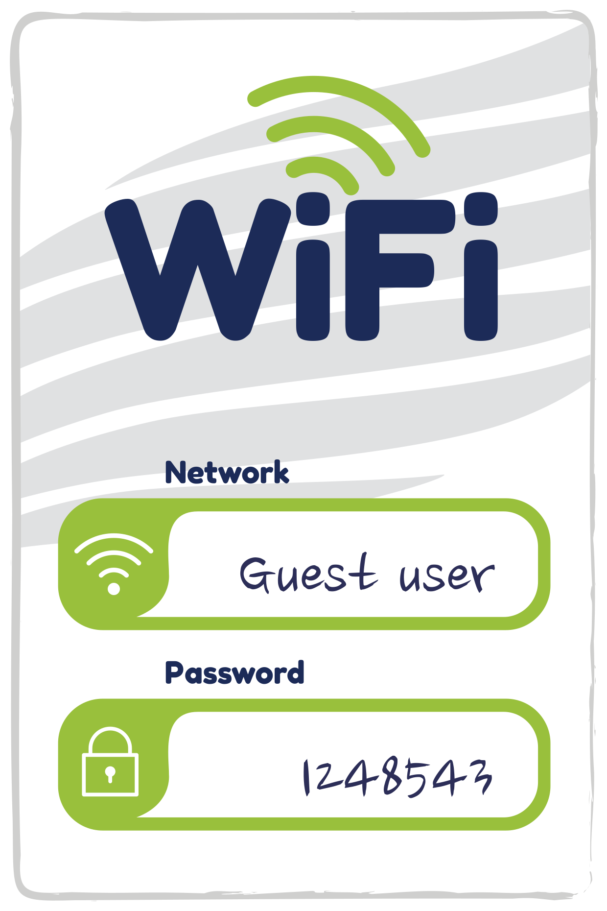 WiFi Guest User Access With Password Sign Template Square Signs WiFi Guest User Access With Password Sign Template Square Signs