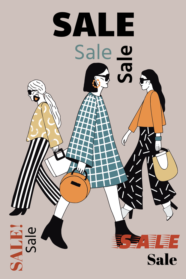 Chic Retail Store Sale Sign Template | Square Signs