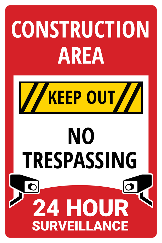 Construction Area Warning Sign Template | Square Signs