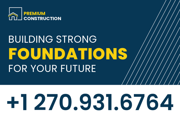Premium Construction Foundations Sign Template | Square Signs