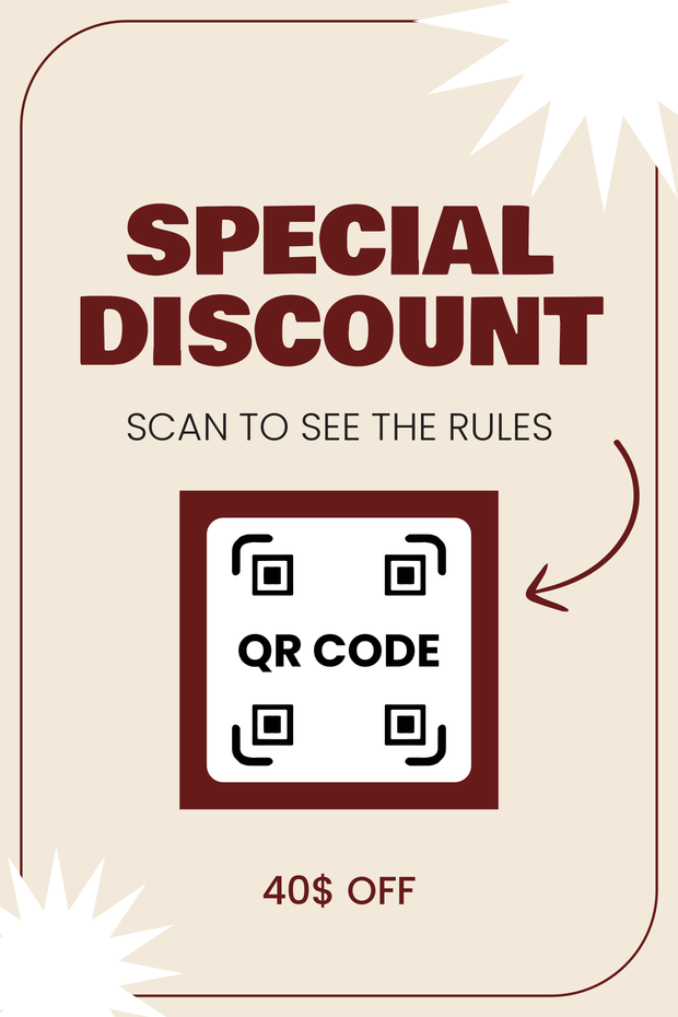 QR Code Special Discount Sign Template | Square Signs