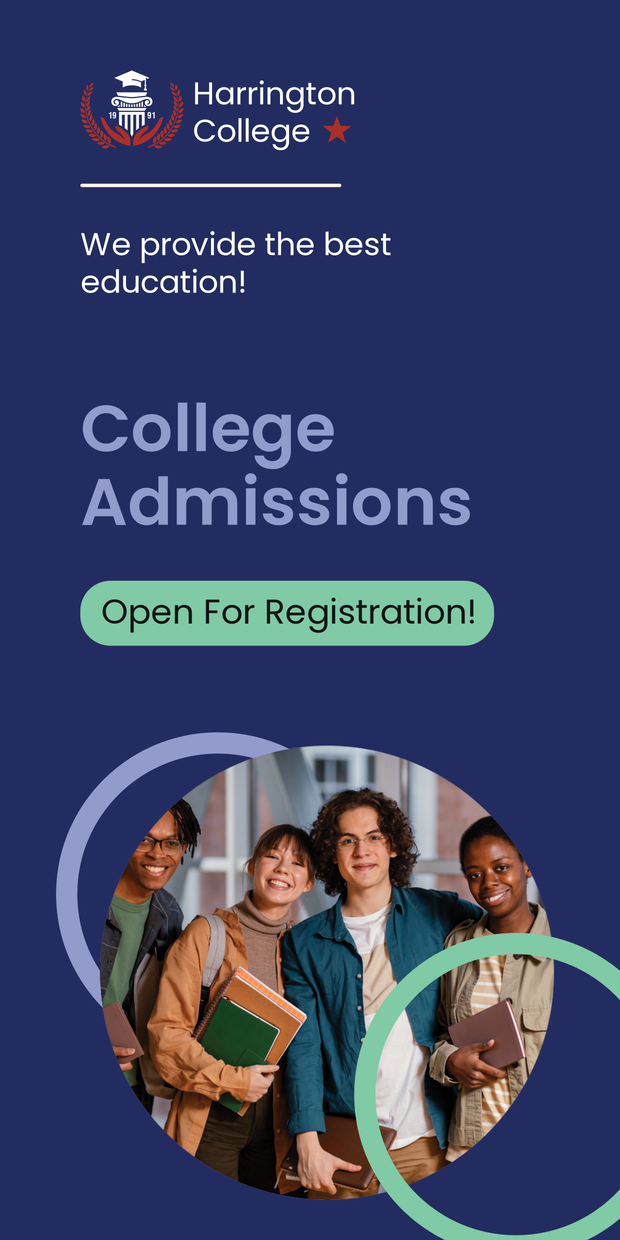 College Admissions Sign Template | Square Signs