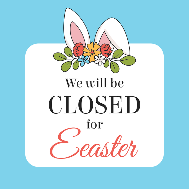 Closed for Easter Bunny Ears Sign Template | Square Signs