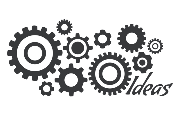Ideas Black and White Gears Sign Template | Square Signs