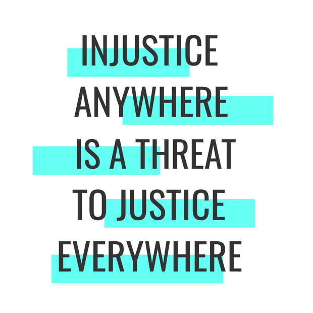 Turquoise and White Justice Quote Sign Template | Square Signs