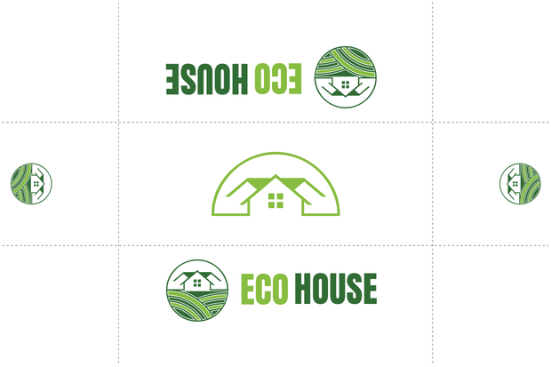 Minimalistic Eco House Green Table Cover Template | Square Signs