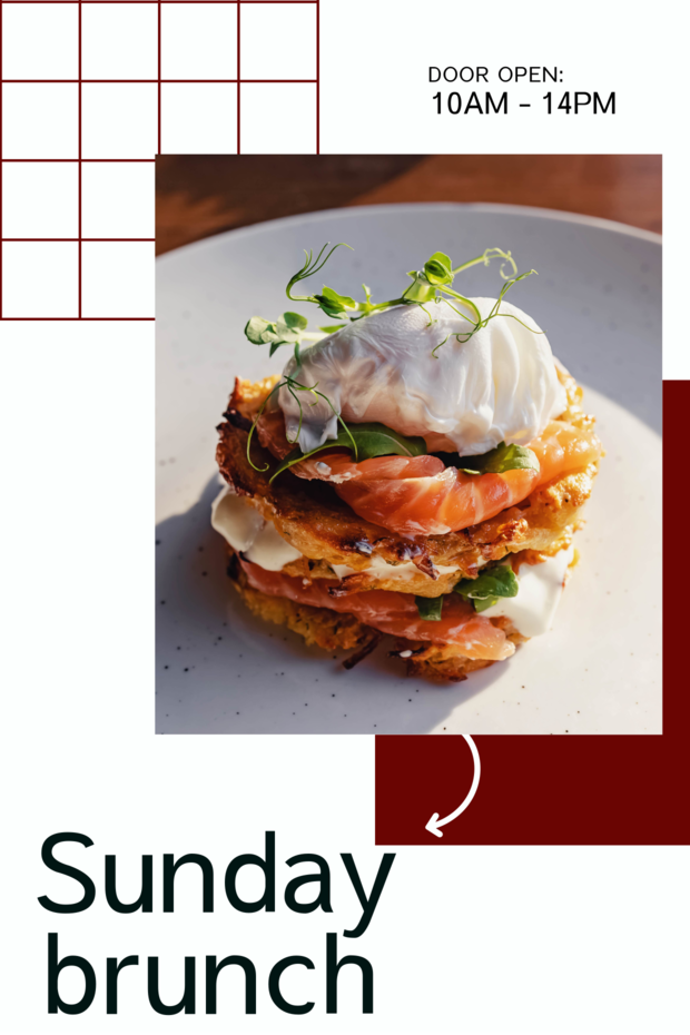 Sunday Brunch Menu Sign Template | Square Signs