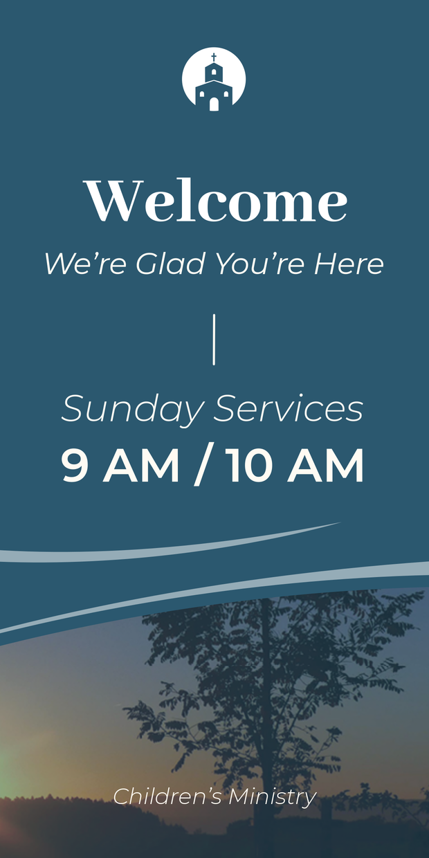 Church Sunday Service Welcome Sign Template | Square Signs
