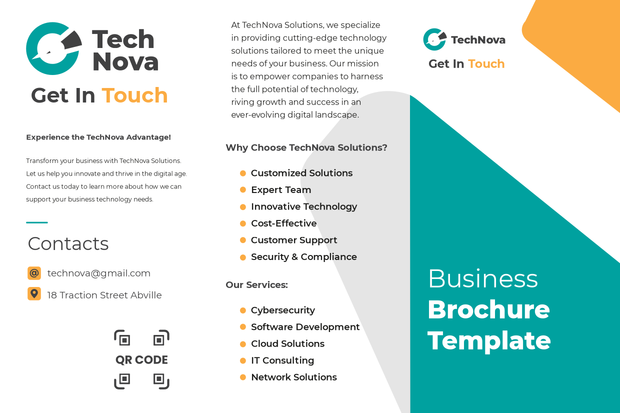 Vivid Tech Logo and Details Brochure Template | Square Signs