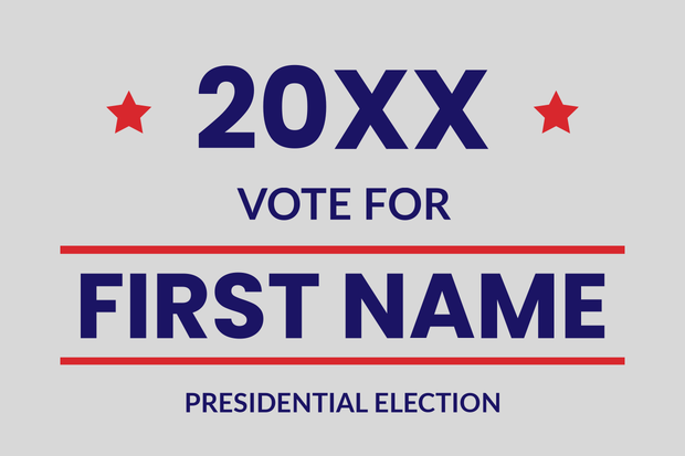 Vote in Presidential Election Placeholder Text Template | Square Signs