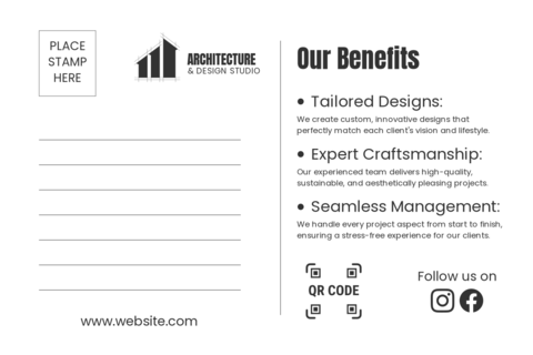 Professional Benefits Postcard Template