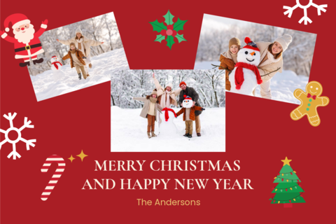 Colorful Christmas Collage Sign Template