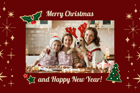 Red Merry Christmas Sign Template