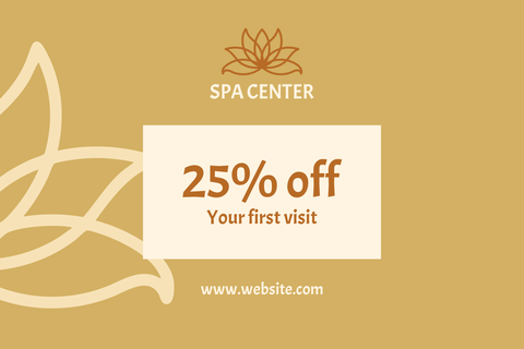 Elegant Spa Center Discount Postcard Template
