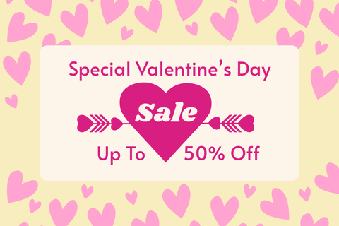 Pink and Yellow Valentine’s Day Sale Sign Template