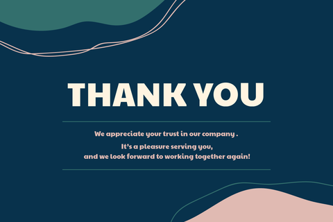 Elegant Blue Thank You Postcard Template