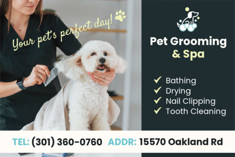 Pet Grooming and Spa Sign Template