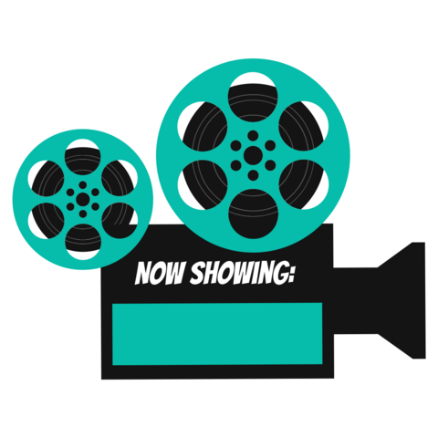 Vintage Black and Green Movie Player Sign Template