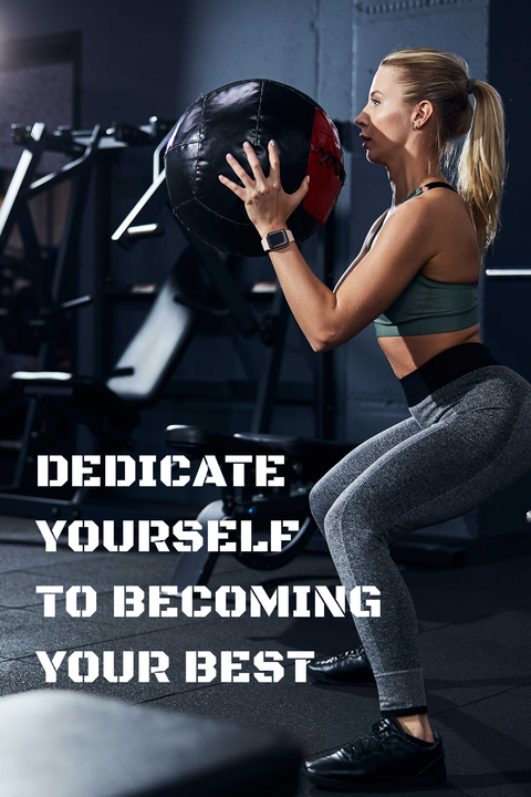 Dedicate Yourself Motivational Quote Gym Sign Template