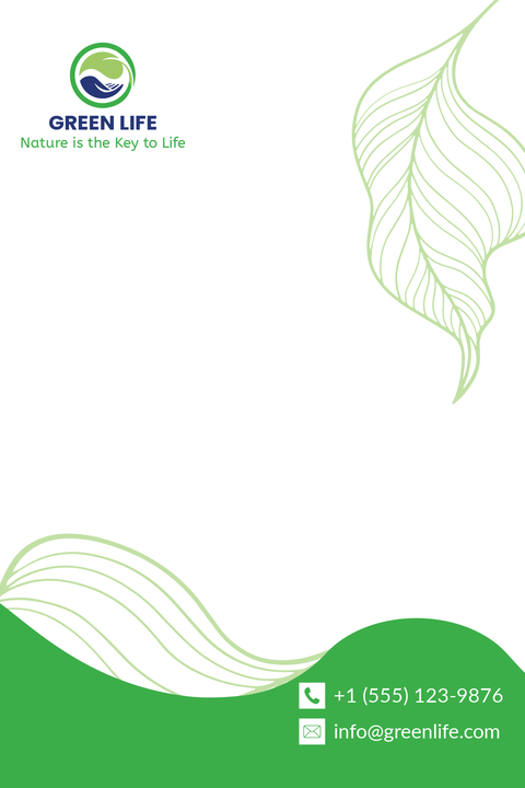 Green Life Sustainable Custom Letterhead Template