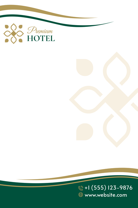 Premium Hotel Decorative Letterhead Template