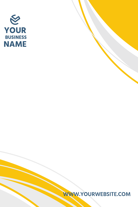 Company Name Yellow and Modern Letterhead Template